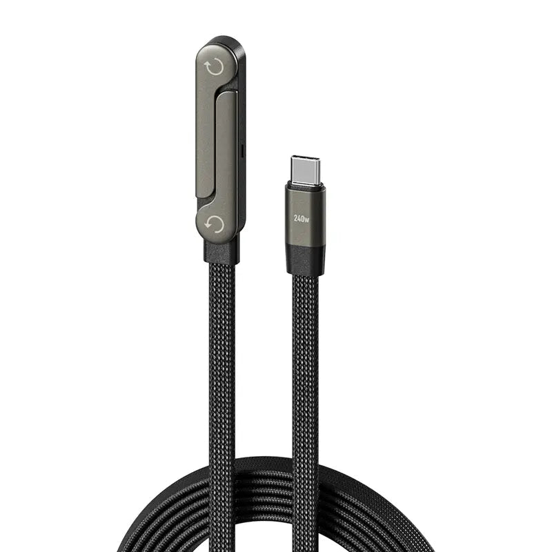 đJAXVOLT 240W Super Fast Charging 2-in-1 Charging Cable & Phone Stand