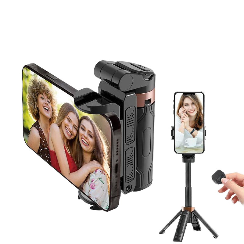 2026NEW🎉Mini Selfie Stick Foldable 3 in 1 Extendable Grip Phone Shooting Tripod Stand with BT Remote Control