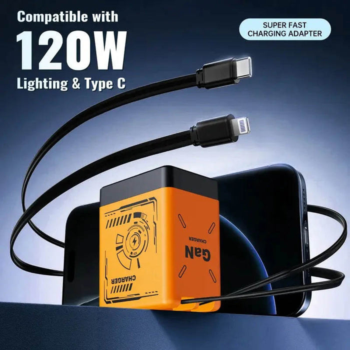 2026NEW🎉GaNPro 120W Retractable Fast Charger Cube