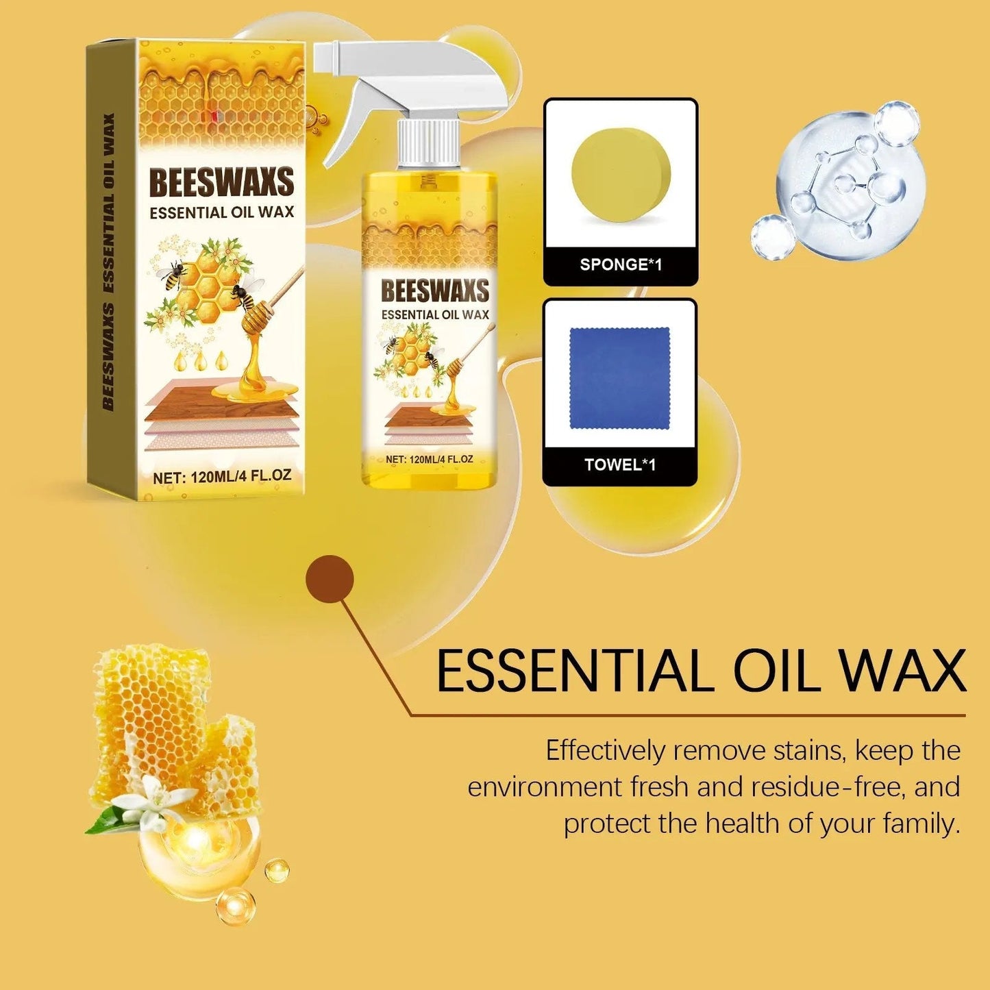 🏠2026 NEW - Beeswax Wood Care Spray – Bring Dull Wood Back to Life