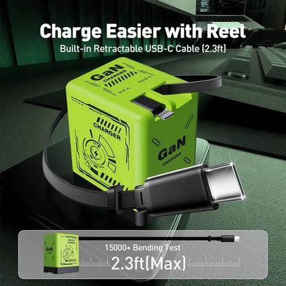 2026NEW🎉GaNPro 120W Retractable Fast Charger Cube